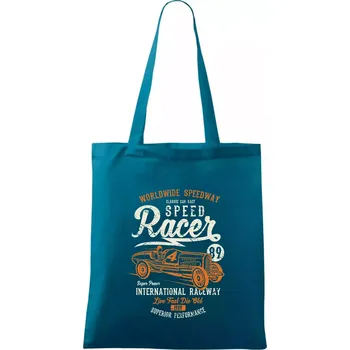 Speed Racer 4 auto - Taška bavlněná - 42 x 38 cm ( Petrolejová )