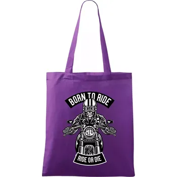 Lebka ride or die - Taška bavlněná - 42 x 38 cm ( Fialová )