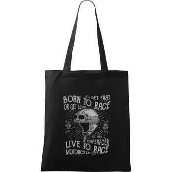 Nákupní taška Born To Race 1 - Taška bavlněná - 42 x 38 cm ( Černá )