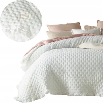 Prostěradlo Přehoz na postel Room99 polyester 200 cm x 220 cm bílý