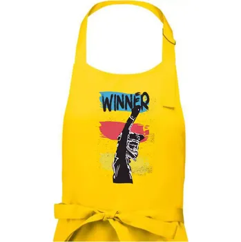 Kuchyňská zástěra Winner závodník - Dámská zástěra na vaření - Univerzální velikost ( Žlutá )