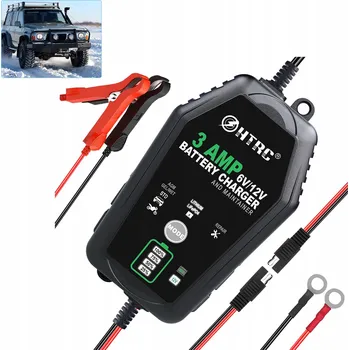 Nabíječka autobaterie AUTOMATICKÁ INTELIGENTNÍ NABÍJEČKA AKUMULÁTORŮ LCD 6V 12V 3A