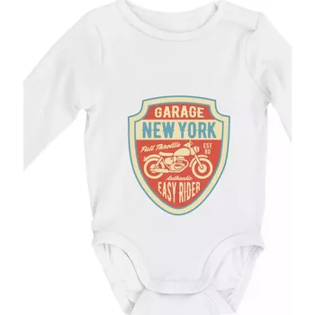 Garage New York - Body kojenecké s dlouhým rukávem - Dlouhý r. do 3 měs ( Bílá )