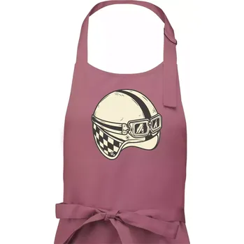 Kuchyňská zástěra Moto helma - žalud - Dámská zástěra na vaření - Univerzální velikost ( Starorůžová )
