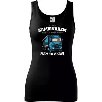 Dámské tričko Stát se kamioňákem nebyla moje volba - Dámské tílko - XS ( Černá )