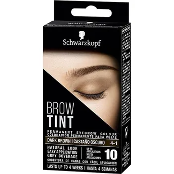 Barva na řasy a obočí Schwarzkopf Brow Tint barva na obočí 4-1 Tmavě hnědá 17 ml