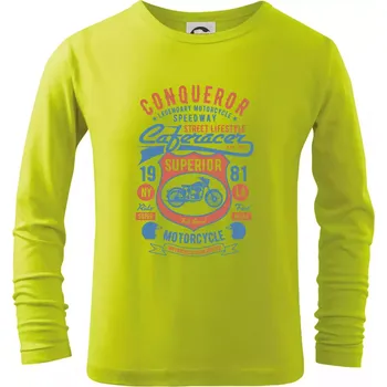 Dětská móda Conqueror Speedway - Triko dětské Long Sleeve - 122 cm/6 let ( Limetková )