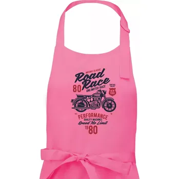 Kuchyňská zástěra Road Race Motorcycle - Dámská zástěra na vaření - Univerzální velikost ( Růžová )