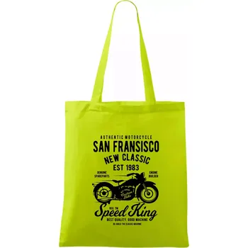 San Fransisco Motorcycle - Taška bavlněná - 42 x 38 cm ( Limetková )