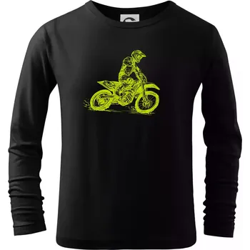 Crosska zelená - Triko dětské Long Sleeve - 158 cm/12 let ( Černá )