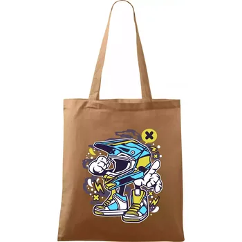 Nákupní taška Motohelmátor - Taška bavlněná - 42 x 38 cm ( Cappuccino )