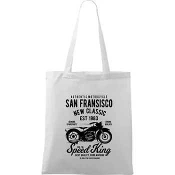 Nákupní taška San Fransisco Motorcycle - Taška bavlněná - 42 x 38 cm ( Bílá )