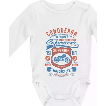 Conqueror Speedway - Body kojenecké s dlouhým rukávem - Dlouhý r. do 3 měs ( Bílá )