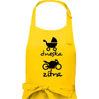 Kuchyňská zástěra Dnes zítra silnice - Dámská zástěra na vaření - Univerzální velikost ( Žlutá )