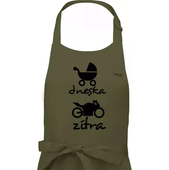 Kuchyňská zástěra Dnes zítra silnice - Dámská zástěra na vaření - Univerzální velikost ( Khaki )