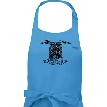 Kuchyňská zástěra Biker Motorcycle motorka - Pánská zástěra na vaření - Univerzální velikost ( Světlý tyrkys )