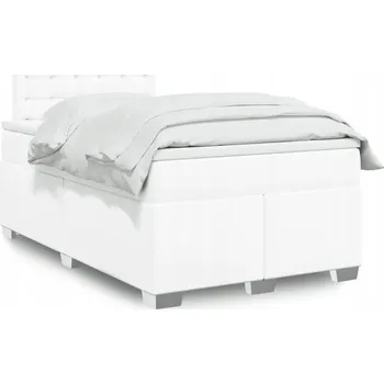 Postel Čalouněná jednolůžková postel VidaXL 120x190 cm bílá