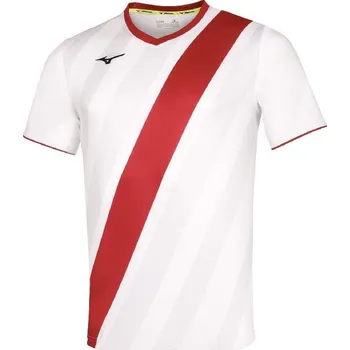 Pánské tričko Mizuno Game Shirt OSAKA - White/Red Velikost: XXL