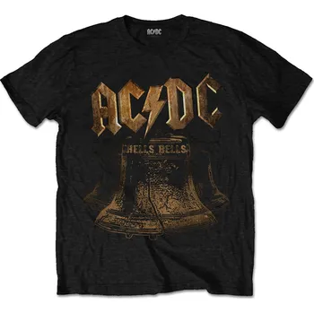 Pánské oblečení RockOff AC/DC UNISEX tričko s potiskem : BRASS BELLS - černá Velikost: L