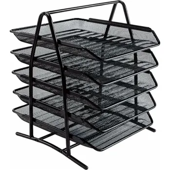 Grand Stojan na dokumenty GR-071 s 5 zásuvkami, síťovaný, černý 120-1955 GRAND