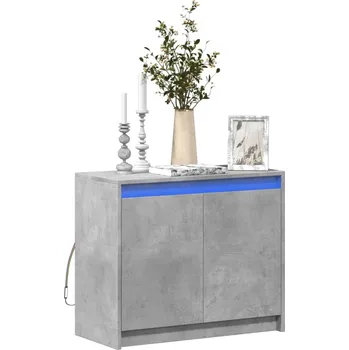 Příborník do zásuvky vidaXL Příborník LED betonově šedý 72 x 34 x 61 cm kompozitní dřevo