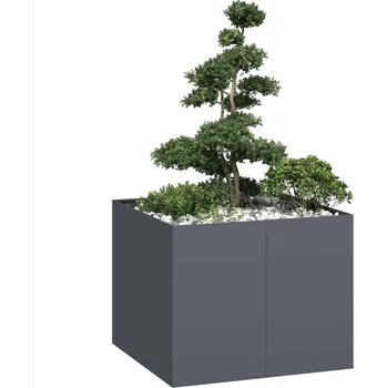 Truhlík vidaXL Truhlík antracitový 100x100x80 cm ocel