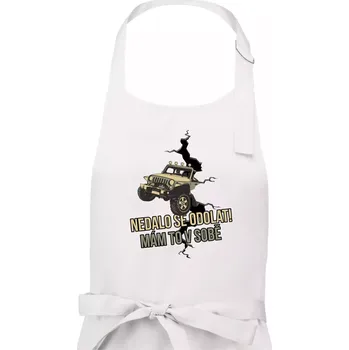 Kuchyňská zástěra Nedalo se odolat, mám to v sobě offroad - Pánská zástěra na vaření - Univerzální velikost ( Bílá )