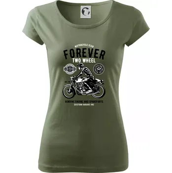 Dámské tričko Forever Two Wheel - Dámské triko Pure - XS ( Khaki )