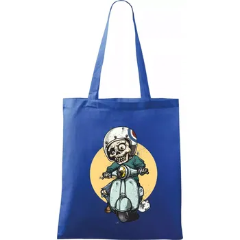 Nákupní taška Skútr rebel - Taška bavlněná - 42 x 38 cm ( Královská modrá )