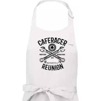 Kuchyňská zástěra Caferacer Reunion - Pánská zástěra na vaření - Univerzální velikost ( Bílá )