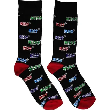 Pánské ponožky Kiss Ponožky Coloured Logos Pattern Black 39-45