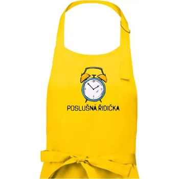 Kuchyňská zástěra Poslušná řidička - Dámská zástěra na vaření - Univerzální velikost ( Žlutá )