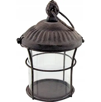 Obraz Mini lucerna SHARON kovová, k zavěšení 15 x ⌀9,5 cm rustikální šedá