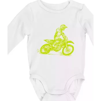 Crosska zelená - Body kojenecké s dlouhým rukávem - Dlouhý r. do 3 měs ( Bílá )