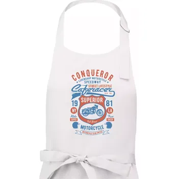 Kuchyňská zástěra Conqueror Speedway - Dámská zástěra na vaření - Univerzální velikost ( Bílá )