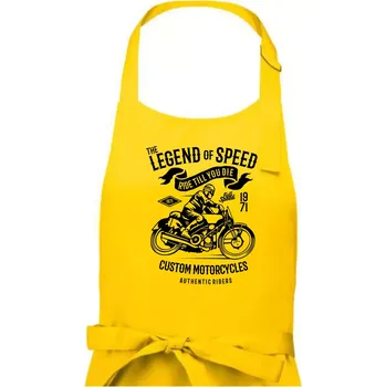 Kuchyňská zástěra The Legend of Speed - Pánská zástěra na vaření - Univerzální velikost ( Žlutá )