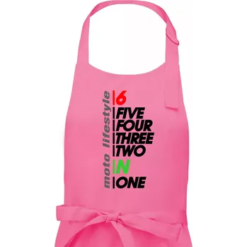 Kuchyňská zástěra Moto lifestyle - Pánská zástěra na vaření - Univerzální velikost ( Růžová )