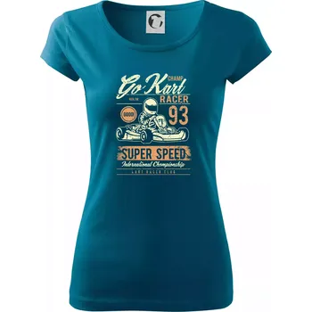 Dámské tričko Go Kart Racer - Dámské triko Pure - 2XL ( Petrolejová )