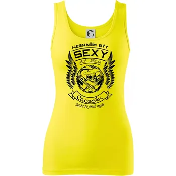 Dámské tričko Nesnáším být sexy - crossák - Dámské tílko - L ( Citrónová )
