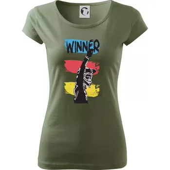 Dámské tričko Winner závodník - Dámské triko Pure - XL ( Khaki )