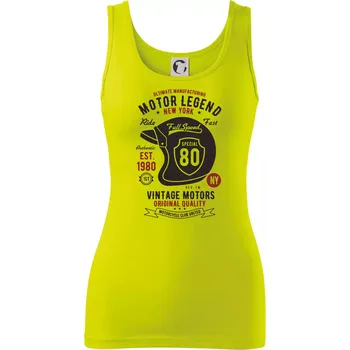 Dámské tričko Motor Legend Helmet - Dámské tílko - L ( Limetková )