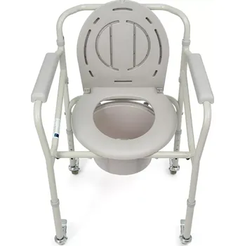 Toaletní křeslo Pojízdné toaletní křeslo – skládací, s nastavitelnou výškou a nosností do 120 kg