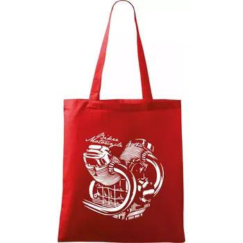 Biker Motorcycle motor - Taška bavlněná - 42 x 38 cm ( Červená )