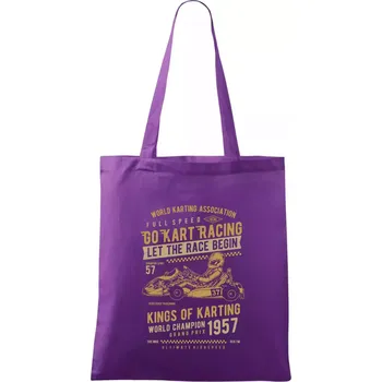 Go Kart Racing - Taška bavlněná - 42 x 38 cm ( Fialová )