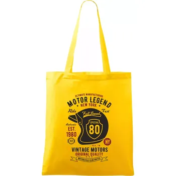 Nákupní taška Motor Legend Helmet - Taška bavlněná - 42 x 38 cm ( Žlutá )