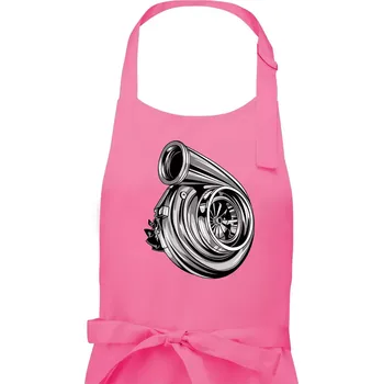 Kuchyňská zástěra Car turbo - Dámská zástěra na vaření - Univerzální velikost ( Růžová )