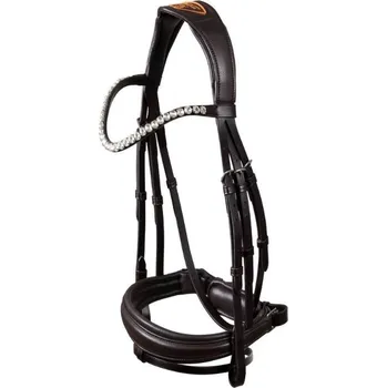 Jezdectví Uzdečka ACAVALLO Starry Night se švédským nánosníkem tmavě hnědá COB