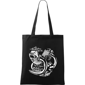 Biker Motorcycle motor - Taška bavlněná - 42 x 38 cm ( Černá )