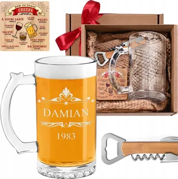 Sklenice Pivní Sklenice na pivo s gravírováním 400 ml