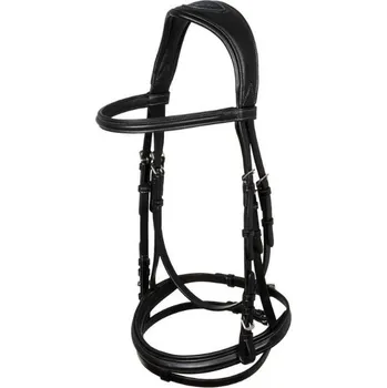 Jezdectví Uzdečka ACAVALLO Guernica s anglickým nánosníkem černá FULL